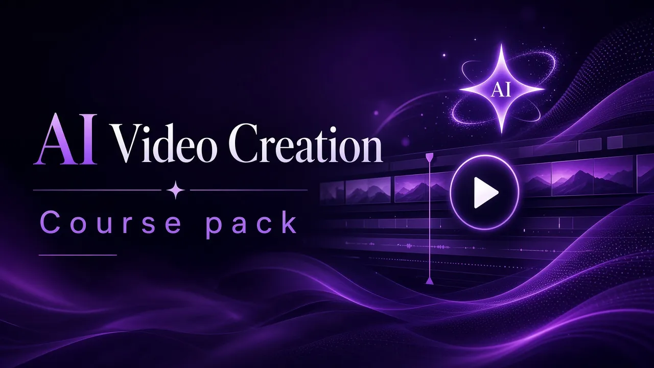Cover art for the AI Video Creation course pack listing