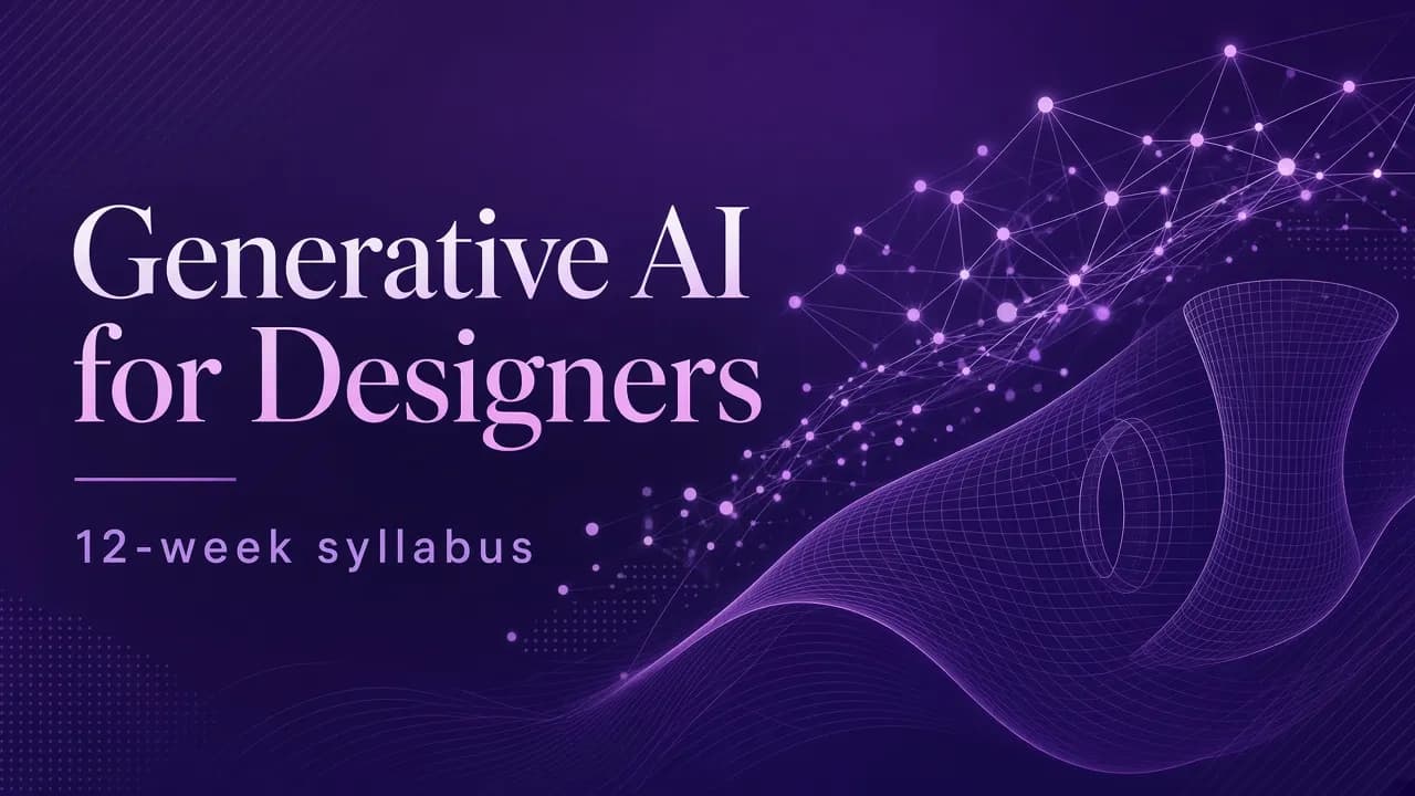 Cover art for the Generative AI for Designers course pack listing